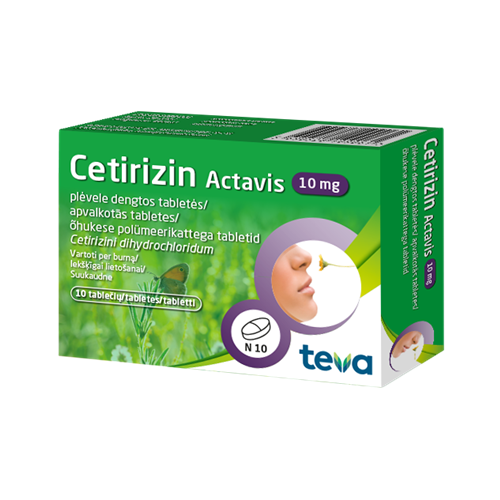 Cetirizin actavis package