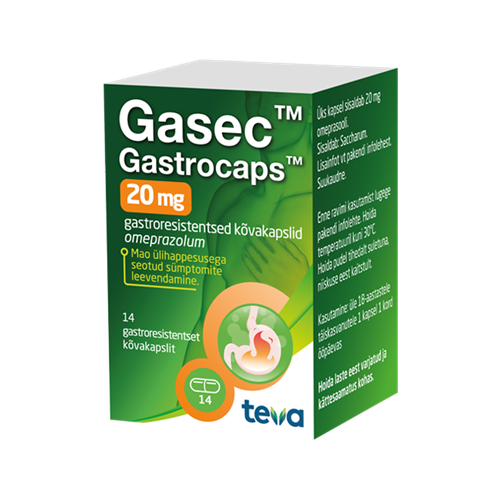 Gasec 20mg package